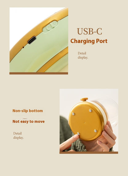 USB Rechargeable Night Light Vintage Oil Lamp Soft Light for Bedroom