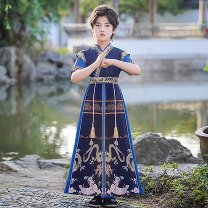 Boys’ Spring Autumn Hanfu | Ancient Style Handsome Tang Suit Costume