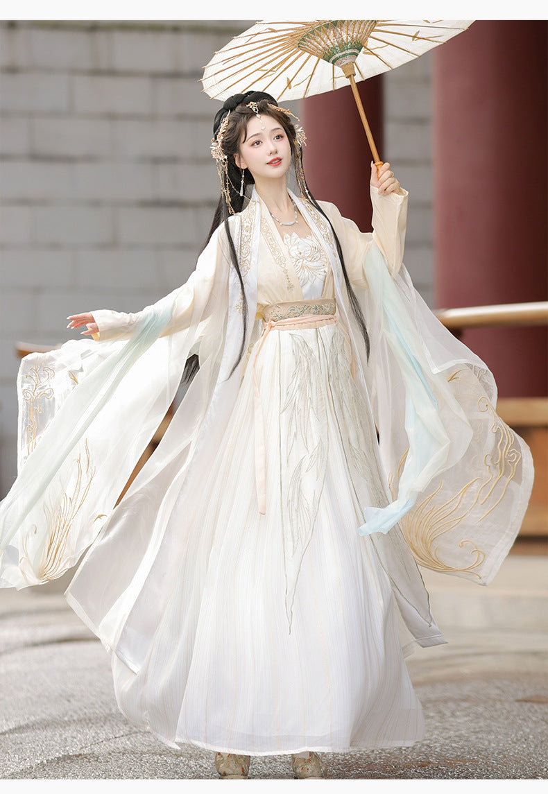 Fairy Song Hanfu Costume — Elegant Waist-Length Ru Skirt Outfit