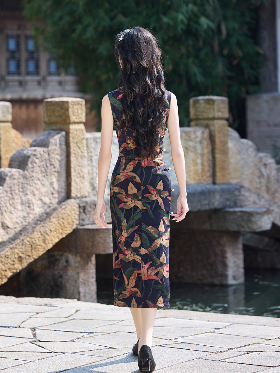 Youthful Sleeveless Cheongsam – Beautiful Daily Wear Dress