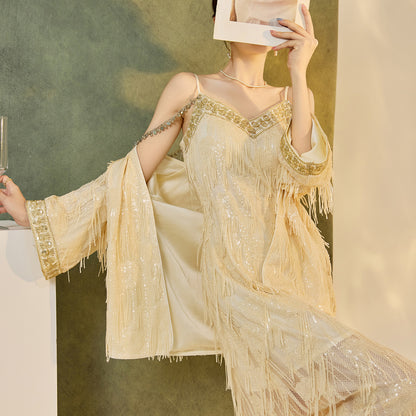 Autumn High-End Embroidered Tassel Cardigan | New Chinese Style Top