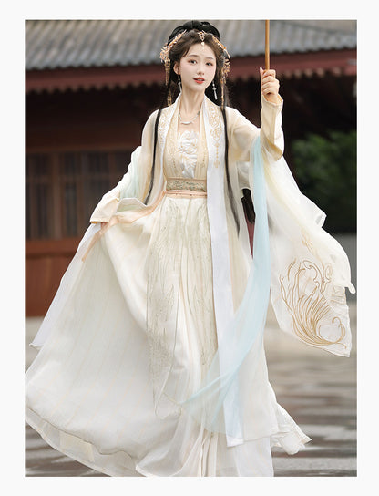 Fairy Song Hanfu Costume — Elegant Waist-Length Ru Skirt Outfit