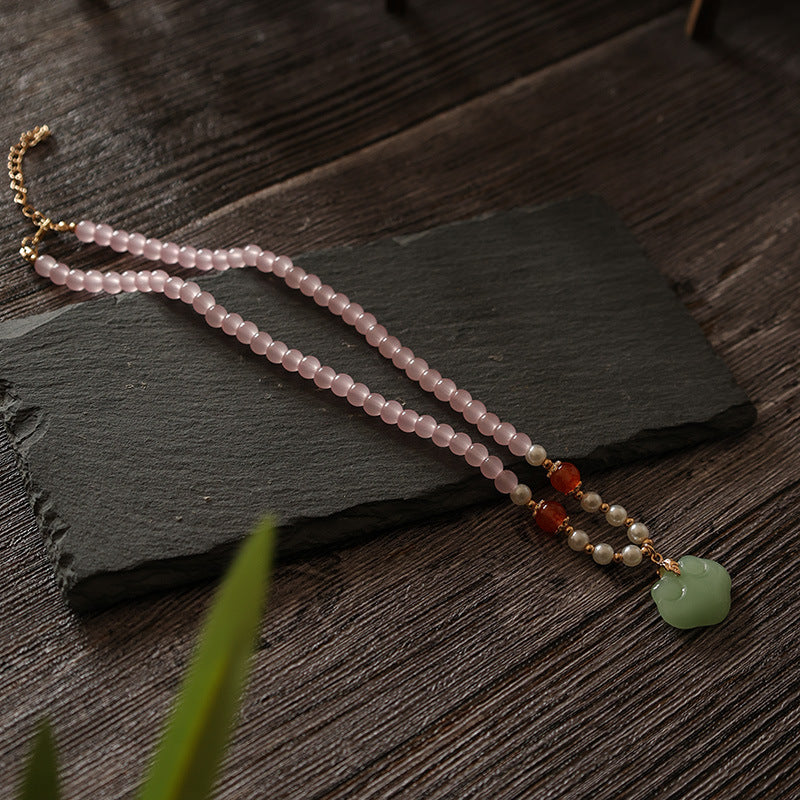 Ancient Costume Hanfu Necklace | Elegant Horse Face Skirt Fresh Jewelry Accessory