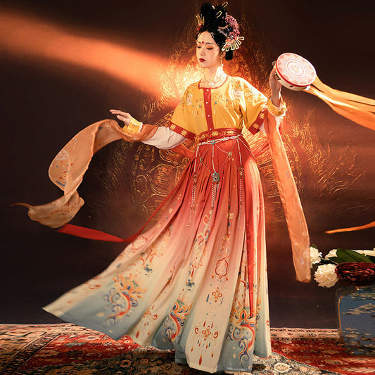 Tang & Wei Jin Style Hanfu — Chest-High Skirt Women’s Spring Summer Set