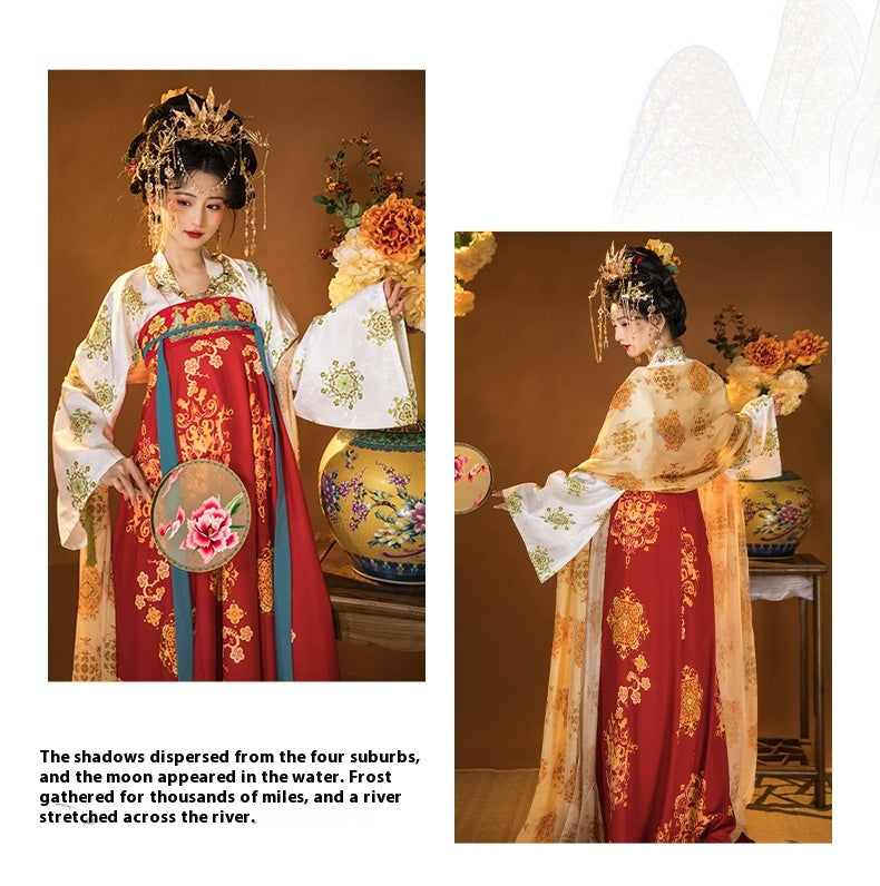 Oriental Ancient Hanfu Set — Spring Flowing Hezi Skirt Outfit