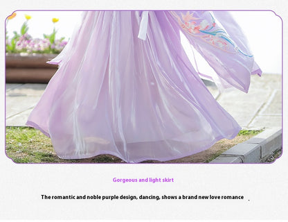 Oriental Ancient Hanfu — Restored Fairy Purple Spring Summer Set