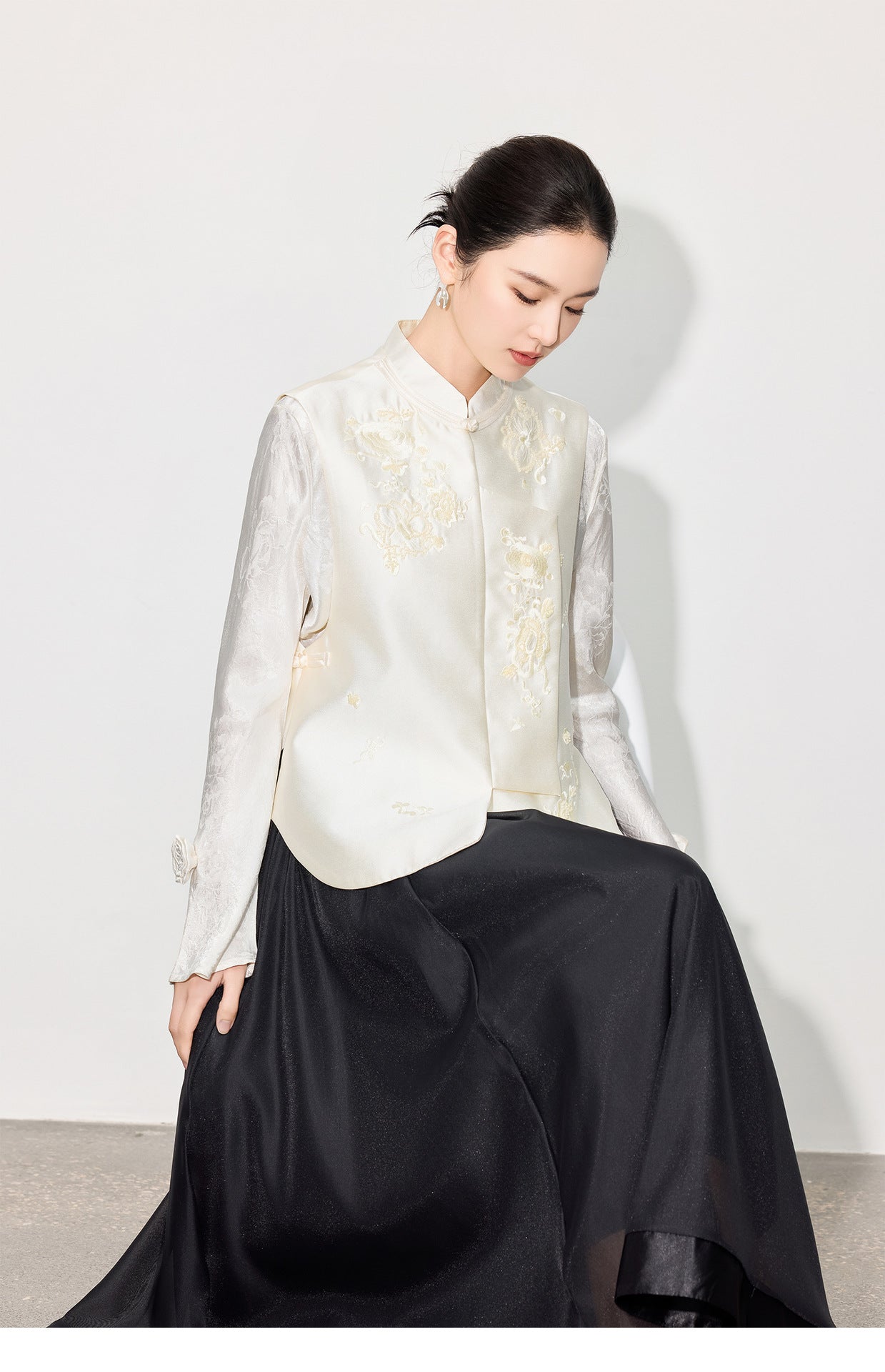 High-End Solid Color Long Skirt — Timeless A-Line Silhouette