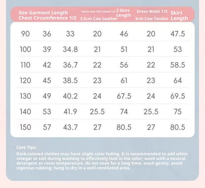 Girls’ Spring Autumn Hanfu | Ancient Style Ming Dynasty Mamian Skirt Set