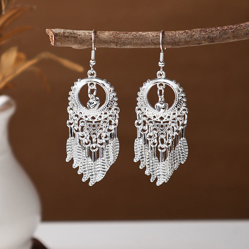 Ancient Style Ethnic Earrings | Elegant Miao Jewelry for Women