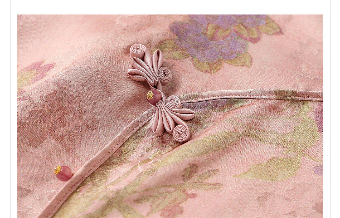 2025 New Chinese Style Light Luxury Jacket | Elegant Printed Rayon Women's Top