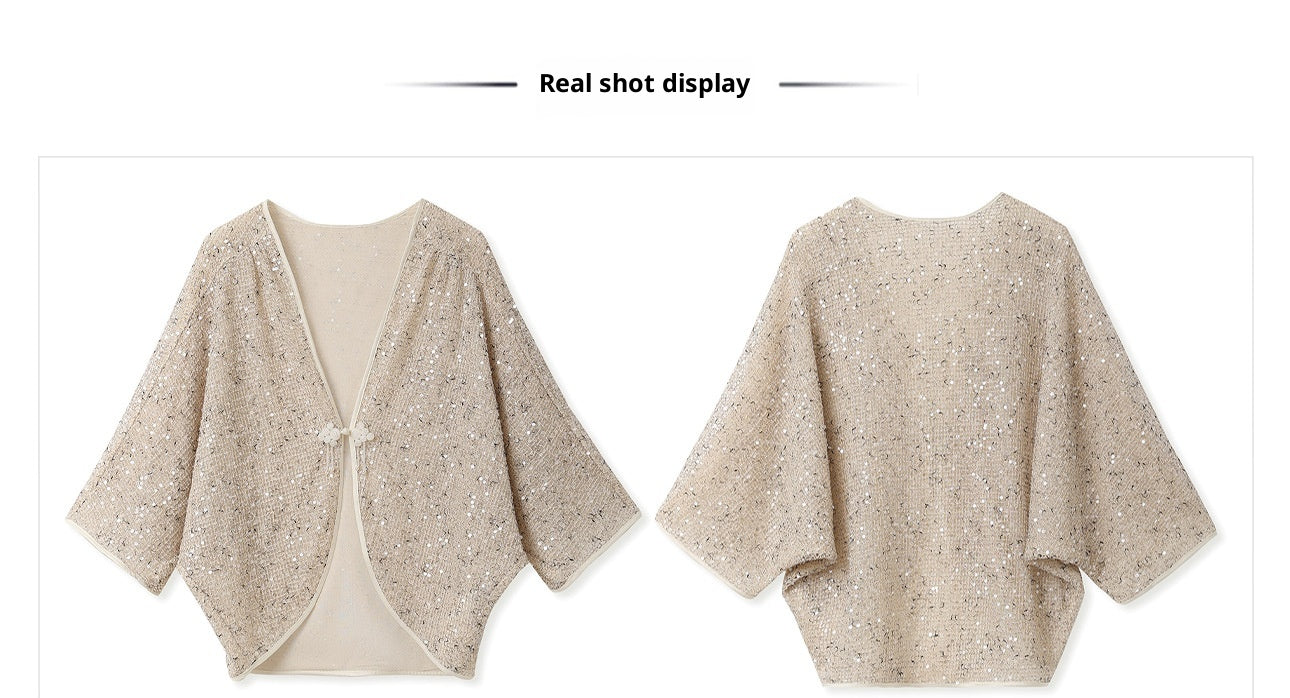 Autumn New Chinese Sequin Embroidered High-End Coat Dress Set