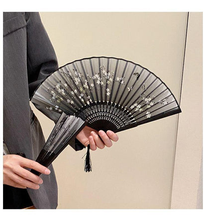 Ancient Style Summer Folding Fan — Small Chinese Dance Handheld Fan