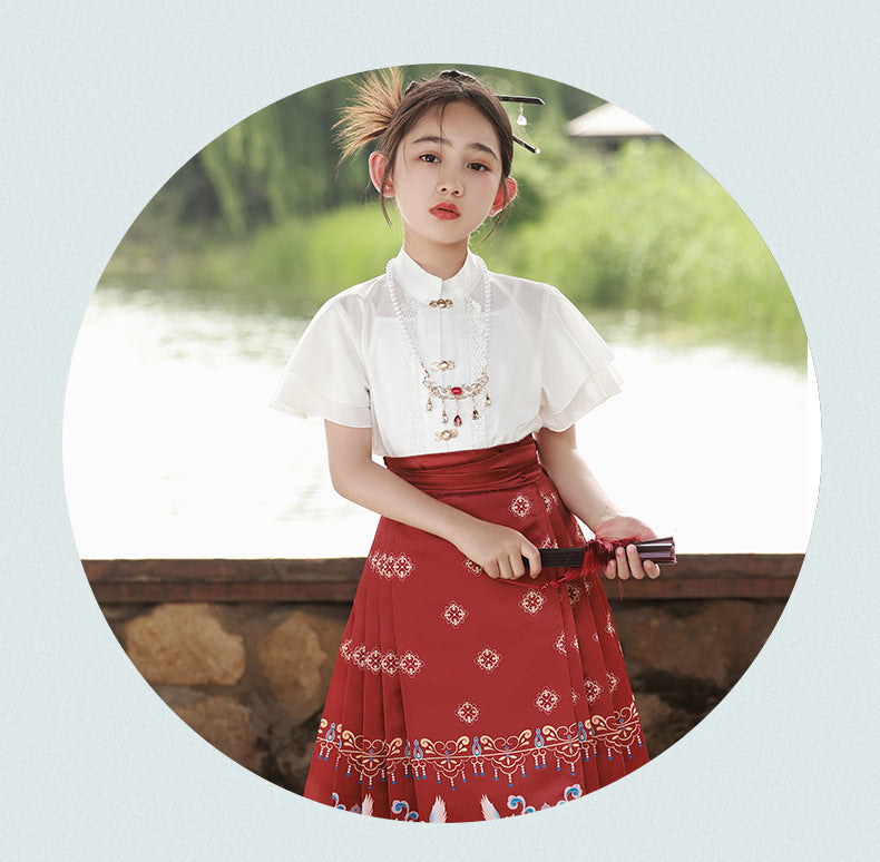 Children’s National Style Hanfu | Big Girls Ming Dynasty Tang Suit Outfit