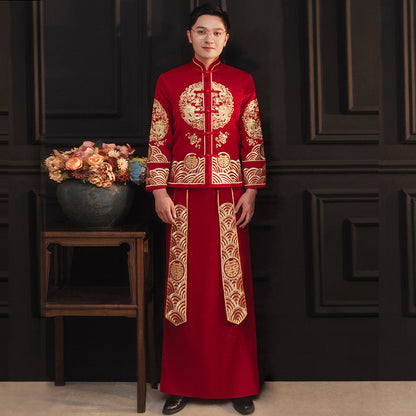 Xiuhe Wedding Dress Bride Slim Fit Chinese Wedding Couple Set