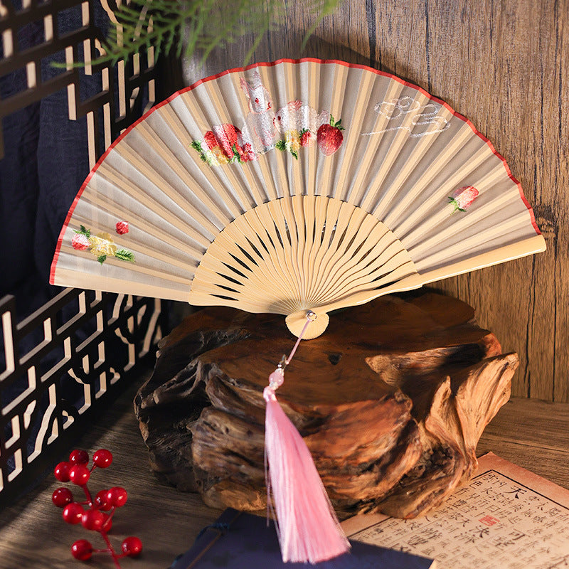 Ancient Style Suzhou Embroidered Fan — Portable Chinese Style Fan