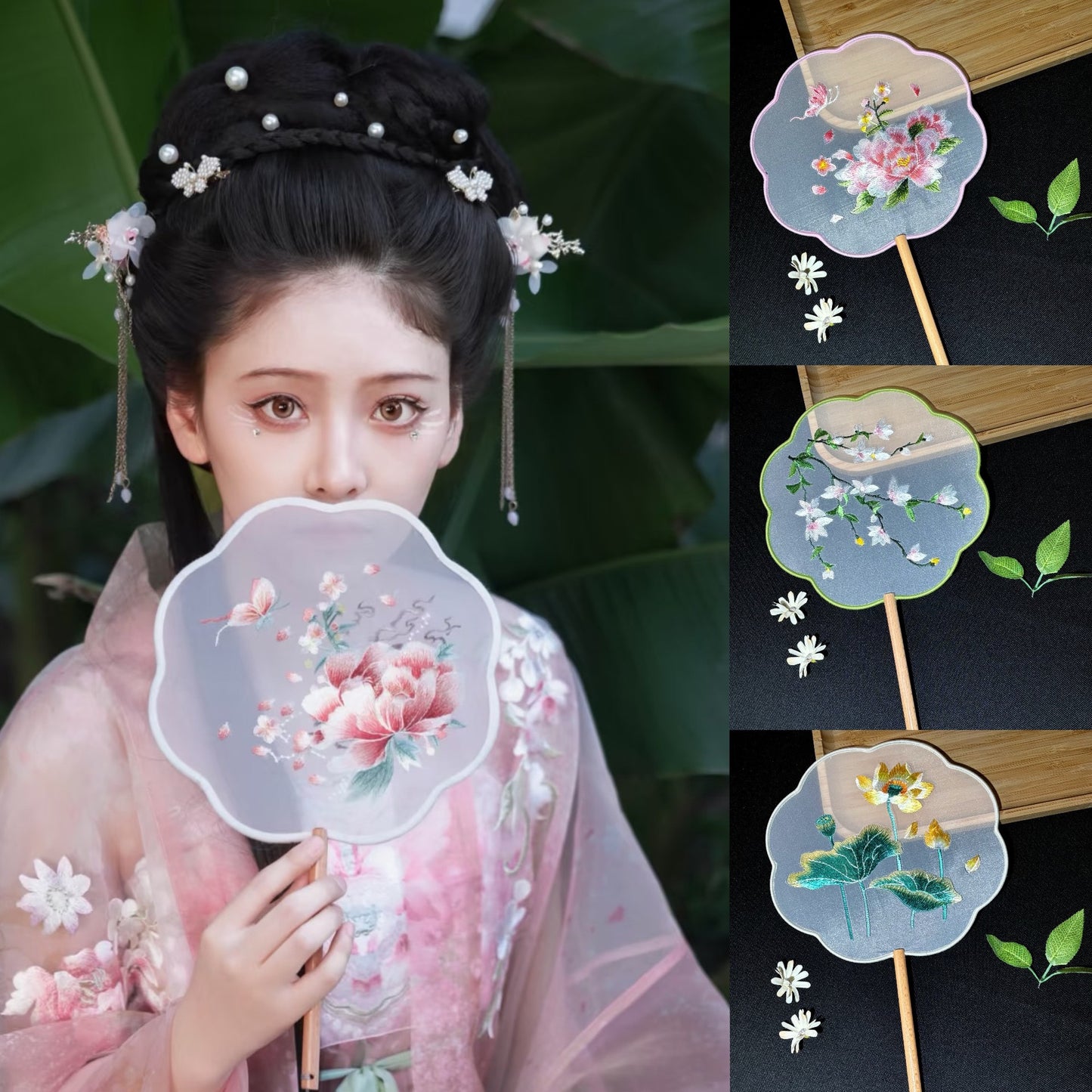 Suzhou Embroidered Round Fan — Hanfu Accessory for Women