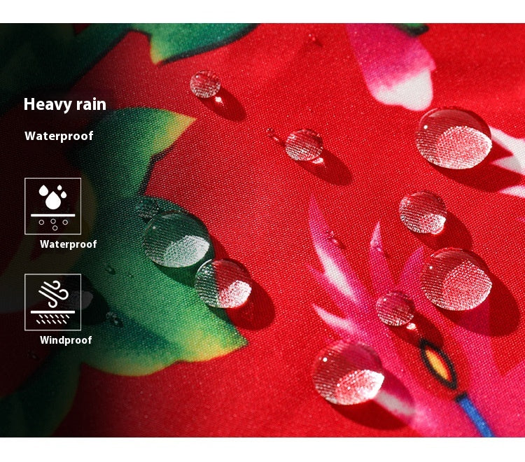 Men's Winter Ski Jacket Printed Floral Plus Size Warm Cotton Suit