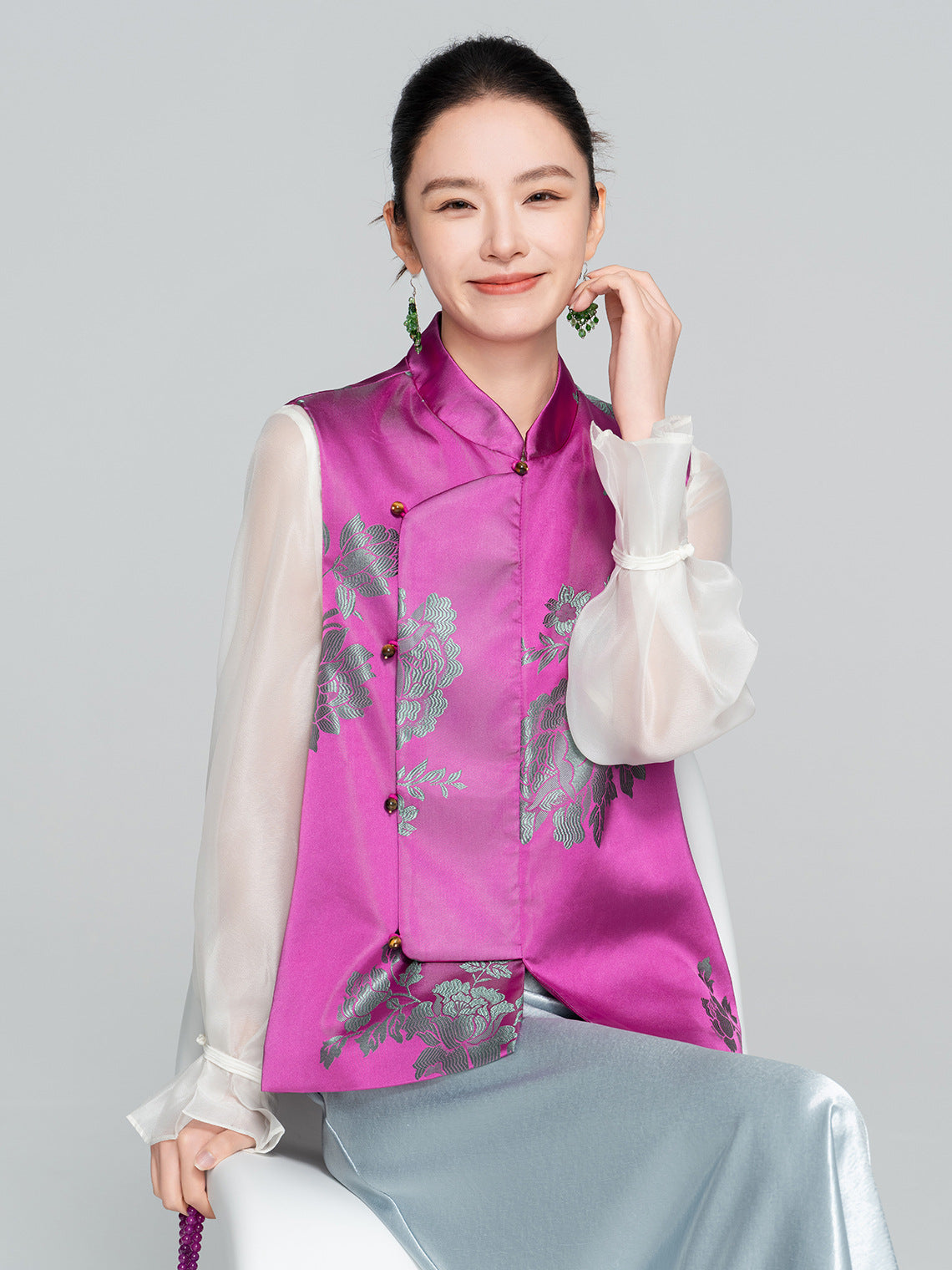 Stylish Jacquard Sleeveless Vest