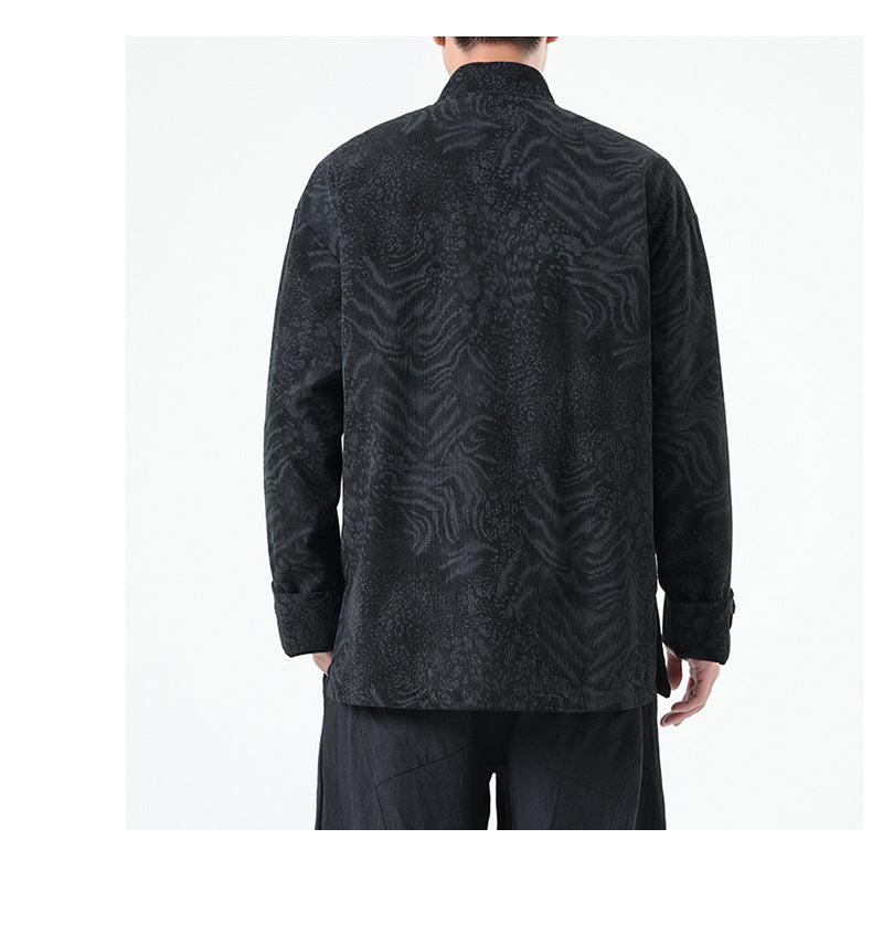 Mens Chinese Hanfu Tang Suit Retro Ancient Style National Top