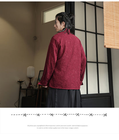 Mens Chinese Style Cardigan Hanfu Button Up Cotton Linen Jacket