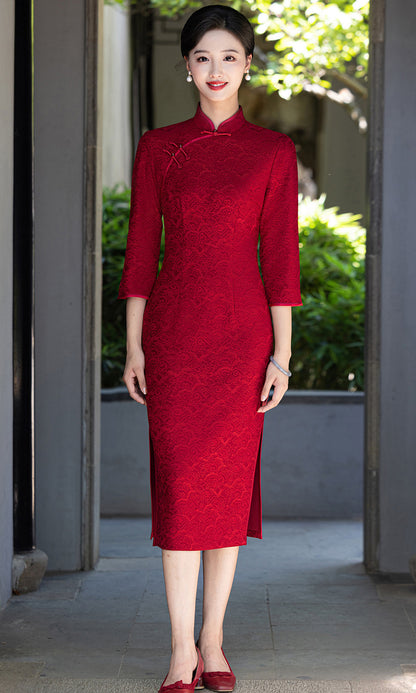 Retro Republic of China Style Qipao – Toasting & Family Occasion Dress