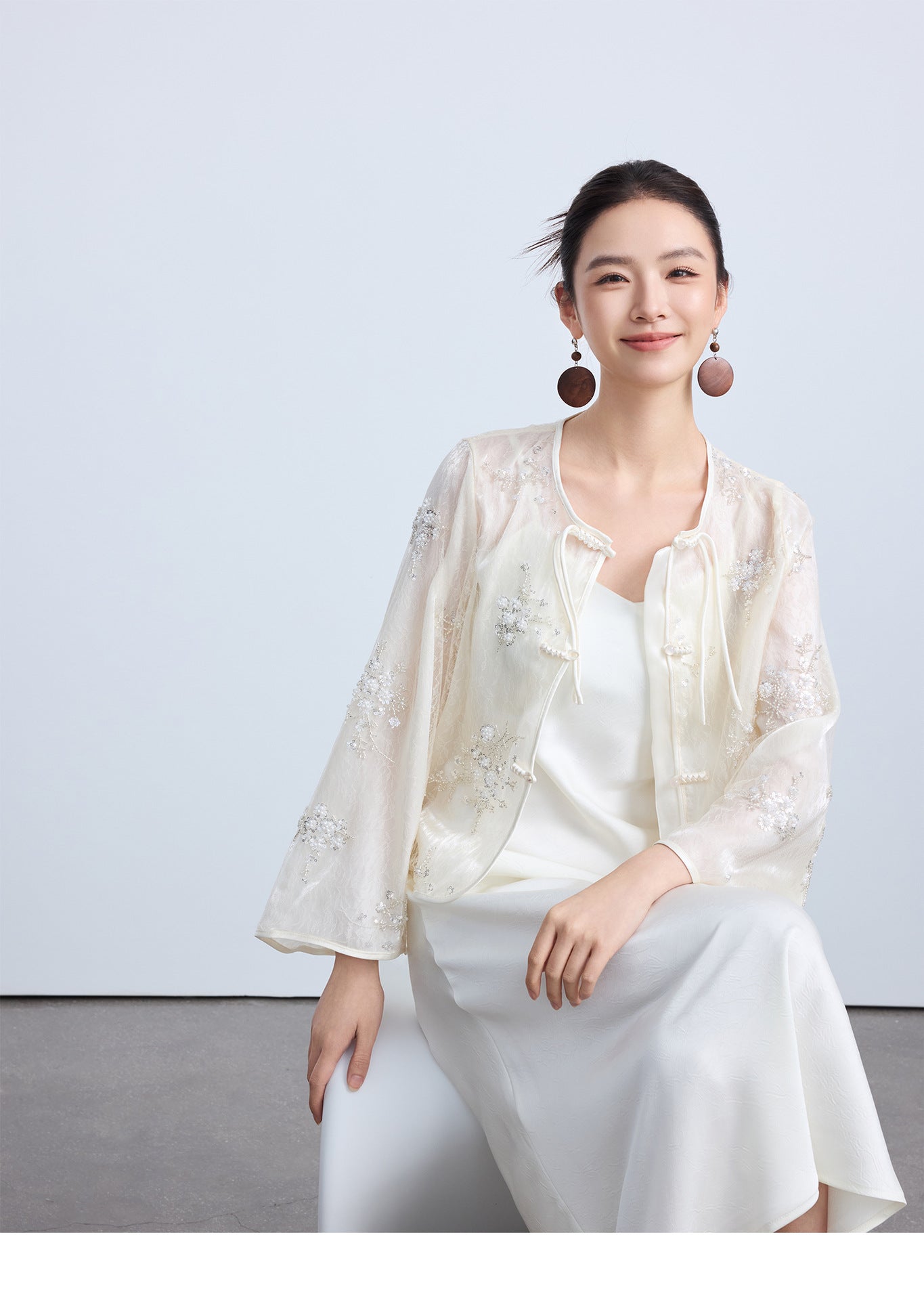 Elegant Sheer Embroidered Top