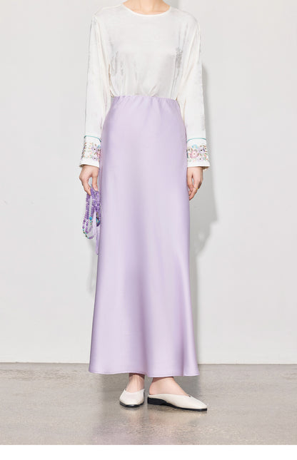 Elegant Smooth Satin Mermaid Long Skirt