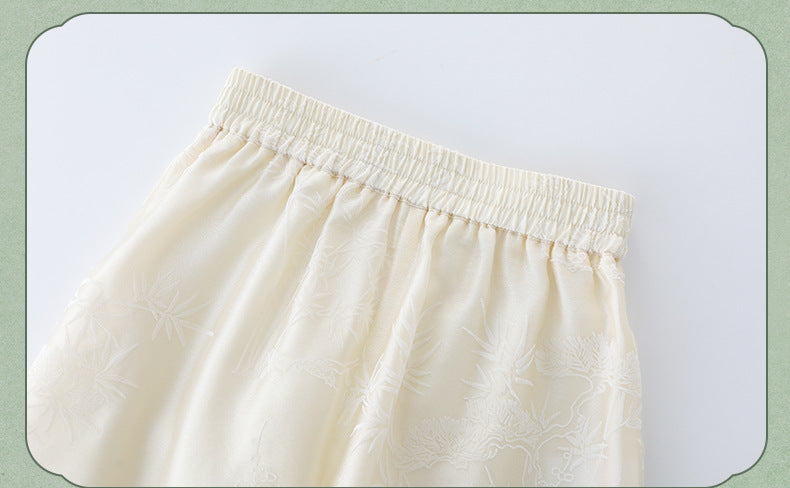 Children’s Chinese Summer Set — Shirt Top & Loose Wide-Leg Pants