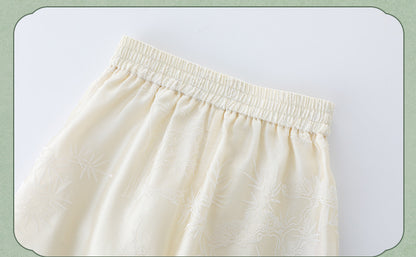 Children’s Chinese Summer Set — Shirt Top & Loose Wide-Leg Pants