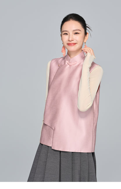 Stylish Stand Collar Women's Vest