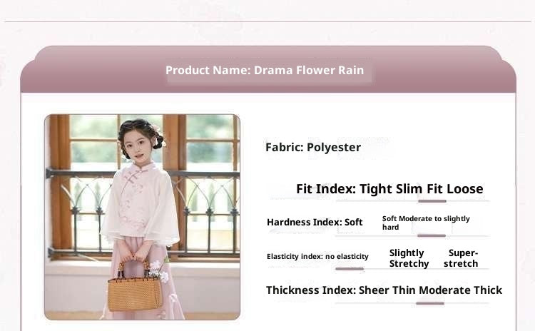 Girls’ Spring Autumn Hanfu | New Chinese Style Tang Suit Long Sleeve Set