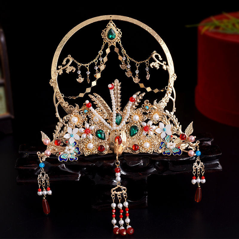 Ancient summer style hair crown tassel hair accessories