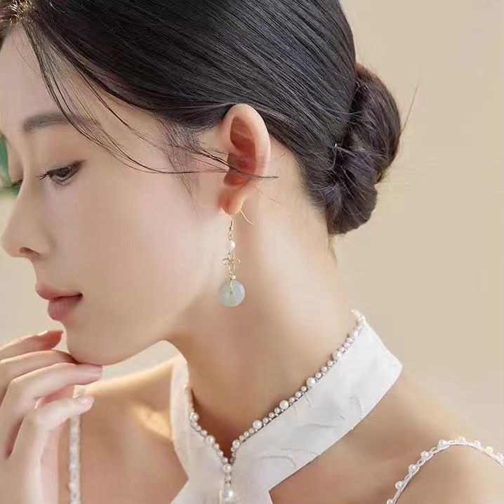 Peace Buckle Tassel Earrings | 2025 New Chinese Style Silver Plated Jewelry