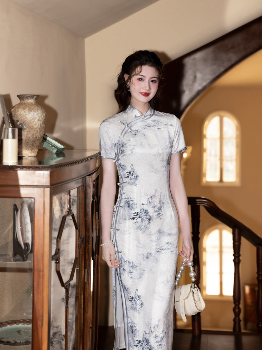 New Chinese Style Cheongsam – Spring High-End Artistic Dress