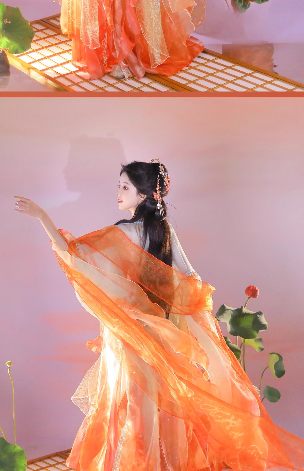 Koi Spirit Hanfu Costume — Qi Chest Skirt & National Style Summer Dress