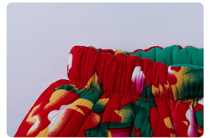 Northeast Floral Girls Padded Jacket Winter Rabbit Ear Four-Piece