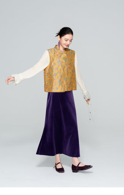 Stylish Sleeveless Vest with Stand Collar