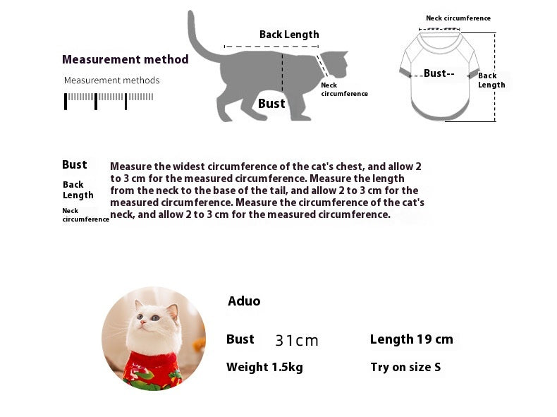 Floral Two-Leg Warm Pet Coat Small Dog Cat Autumn Winter Jacket