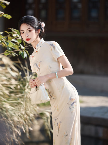 New Chinese Style Cheongsam – High-End Slim Fit Daily Dress