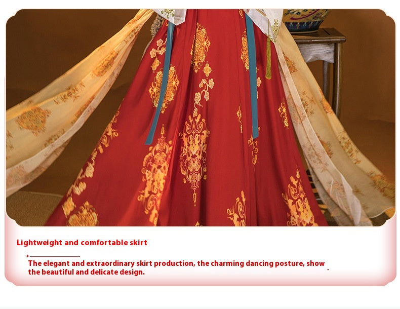 Oriental Ancient Hanfu Set — Spring Flowing Hezi Skirt Outfit