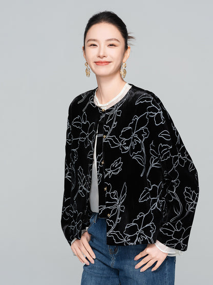 Retro National Style Light Velvet Jacket