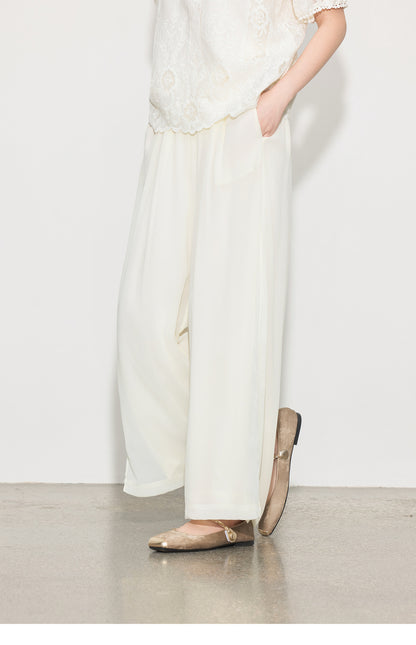 Elegant High-Waist Wide-Leg Summer Pants