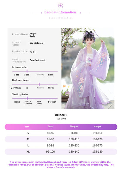 Oriental Ancient Hanfu — Restored Fairy Purple Spring Summer Set
