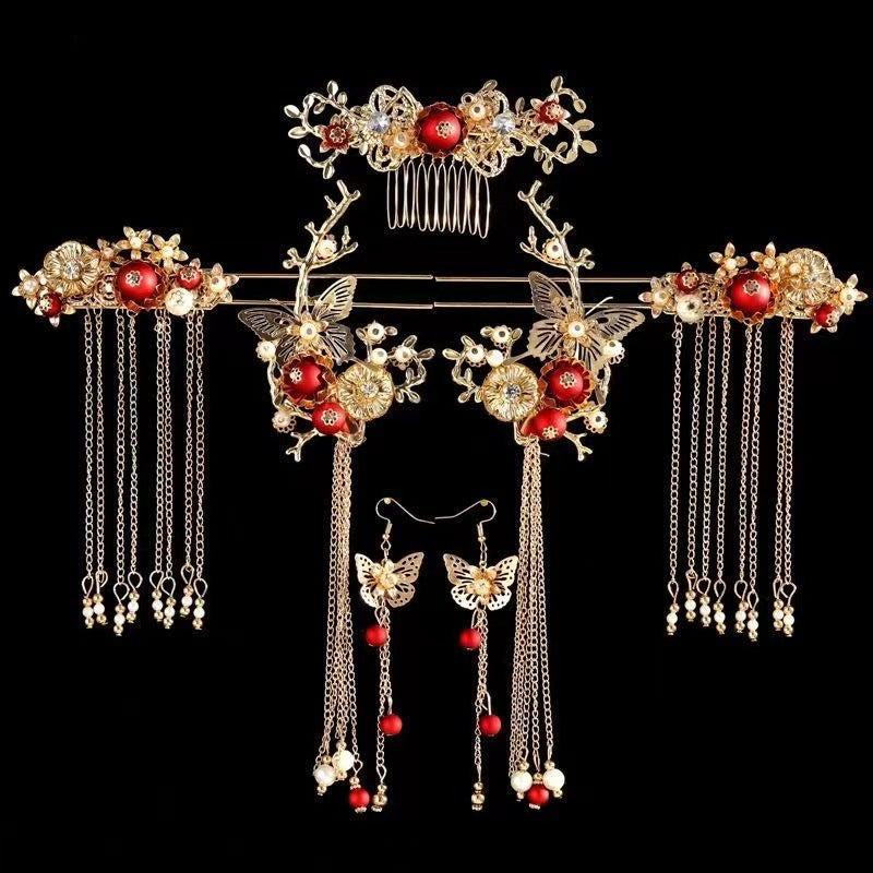 Hanfu Hair Accessories Fairy Girl Tassel Hairpin Full Set Buyao Hairpin