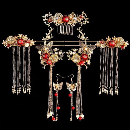 Hanfu Hair Accessories Fairy Girl Tassel Hairpin Full Set Buyao Hairpin