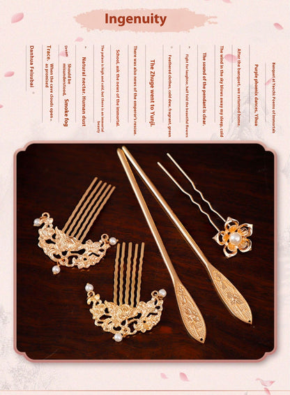 Ancient Style Full Set Hair Accessories Step Shake Tassel Hairpin Tang Palace
