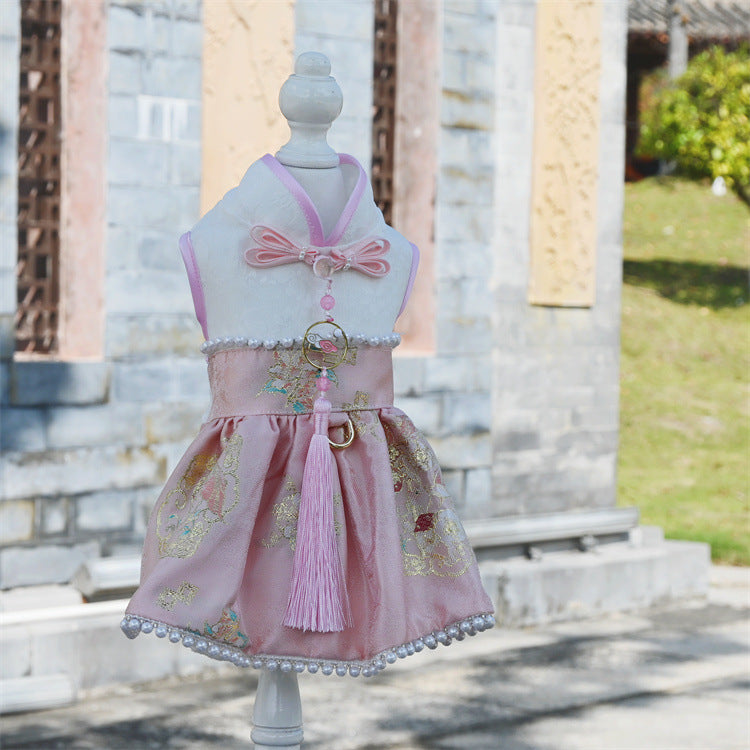 Pet Princess Tang Suit Chinese Style Cheongsam for Cats and Dogs