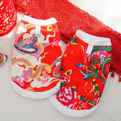 Pet Northeast Large Floral Coat Warm Cotton Jacket for Dogs & Cats