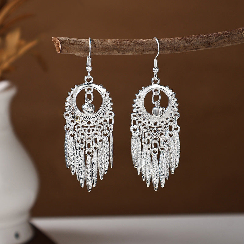 Ancient Style Ethnic Earrings | Elegant Miao Jewelry for Women