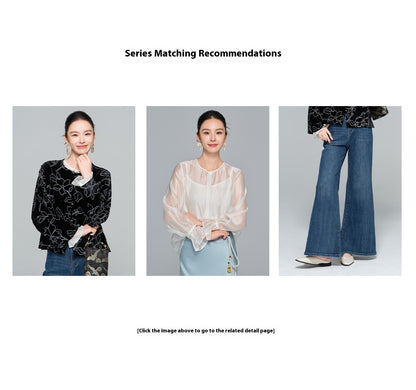 Elegant High-Waist Wide Leg Jeans for Women